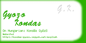 gyozo kondas business card